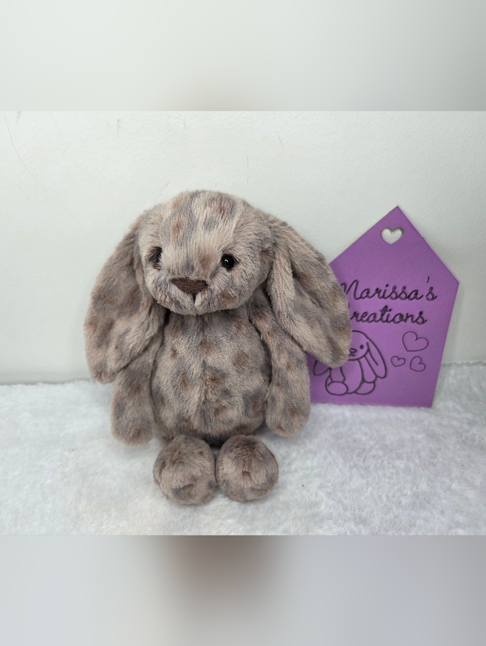 SOLD - BNWT Customized Jellycat Small Bashful Bunny "Crookshanks"
